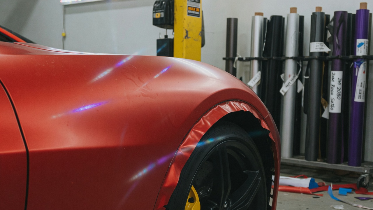 Wrapped Ferrari